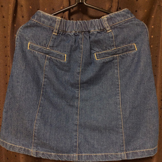 サイドボタン デニムスカートの画像