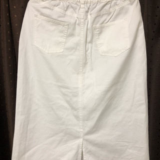 白デニム ミディアム丈の画像