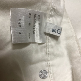 白デニム ミディアム丈の画像