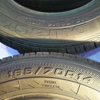 夏用/4本 新車2018年【~99％富山】日本製 グッドイヤー165/70R14 Duragrip デュラグリップ 中古/4本 アクア ヴィッツ マーチ スイフト【富山市/手渡もOK】の画像