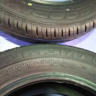 夏用/4本 新車2018年【~99％富山】日本製 グッドイヤー165/70R14 Duragrip デュラグリップ 中古/4本 アクア ヴィッツ マーチ スイフト【富山市/手渡もOK】の画像