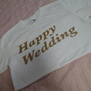 結婚式のお祝いTシャツ✨メッセージ書き込みの画像