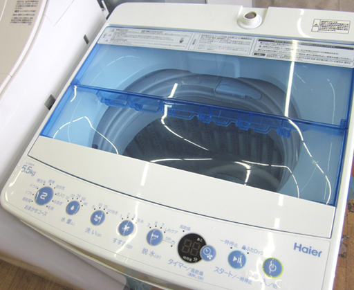 札幌 美品 2019年製 使用期間３ヵ月 5.5Kg洗濯機 ハイアール 単身 一人暮らし