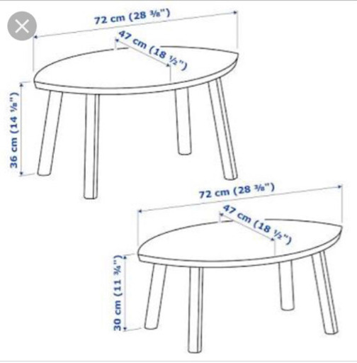 IKEA ストックホルム コーヒテーブル 2点セット