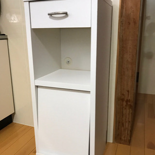 電話FAX台 ルーター&配線収納