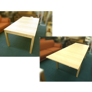 札幌 美品【IKEA 伸長式4人掛けダイニングテーブルセット】BJURSTA