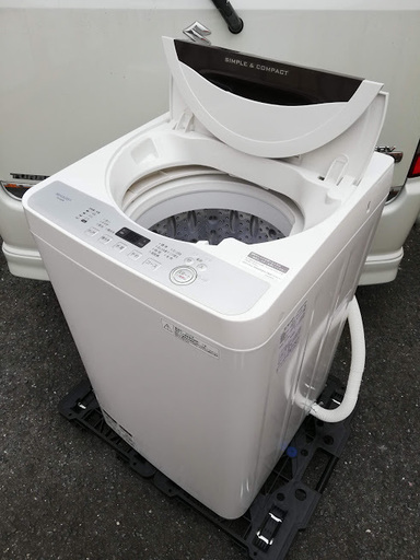 ◼️商談中■2018年製■シャープ 全自動洗濯機 ステンレス槽 5.5kg ES-GE5B-T◼️美品◼️