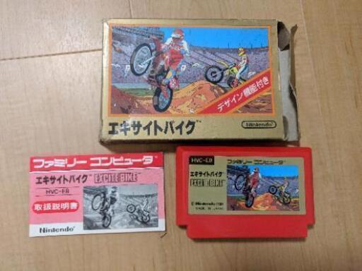 中古☆レトロゲーム　エキサイトバイク　箱説付き　ファミコン　ファミリーコンピュー