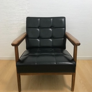 カリモク60 Kチェア 1シーター ブラック 美品 karimoku/カリモク60 kチェアー 1シーター/ブラック