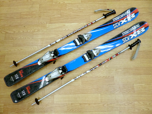 ジュニア カービングスキー 120cm 3点セット  CARVING SCV X8 スキー板 子供用☆ PayPay(ペイペイ)決済可能 ☆ 札幌市 清田区 平岡