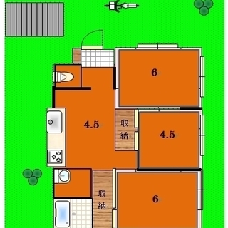 🔴激安🔴🏠西坂戸平屋の3DKで3万円台🐶ペットと家庭菜園のDIY...