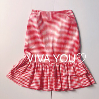 美品 ビバユー 膝丈スカート