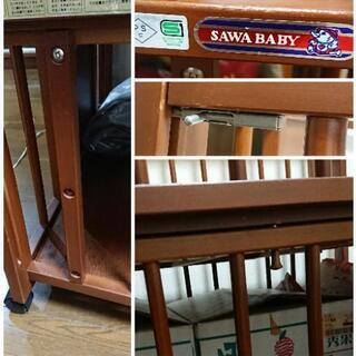 日本製 ベビーベッド  3段階 収納棚有 ミッフィー  の画像