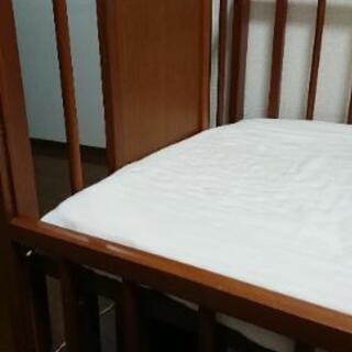 日本製 ベビーベッド  3段階 収納棚有 ミッフィー  の画像