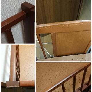 日本製 ベビーベッド  3段階 収納棚有 ミッフィー  の画像