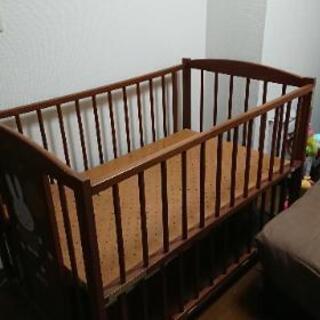 日本製 ベビーベッド  3段階 収納棚有 ミッフィー  の画像
