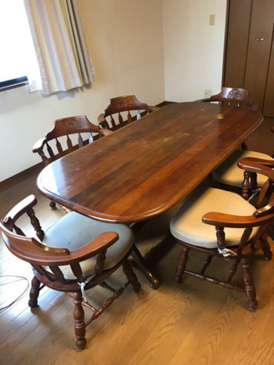 WINDS 大平産業 ダイニング7点セット アンティーク