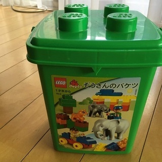 LEGO レゴブロック 緑のバケツ1才半からの画像