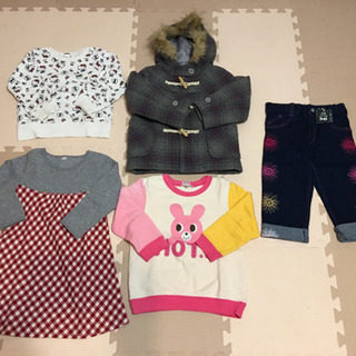 【100cm 女の子】ミキハウス 無印 他  洋服 コート 秋冬...