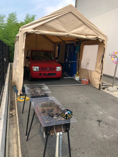 新品 未使用 箱ボロボロ 大型テント3.5m×3m×6m 75kg