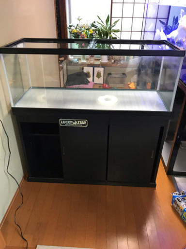 1200×450×450 ガラス水槽 ＋1200水槽台