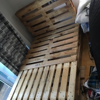 木製パレット5枚 ベッド