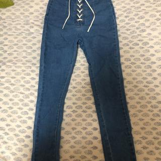 【美品】レースアップデニムSサイズ