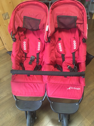 【値下げしました】エアバギーココ　ダブル　二人乗りベビーカー　付属品あり