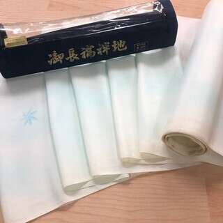 正絹 反物 長襦袢 薄青 イチョウ もみじ 紅葉リサイクル着物 ...
