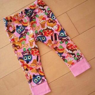 新品七分丈総柄レギンス120ピンク☆partyparty


