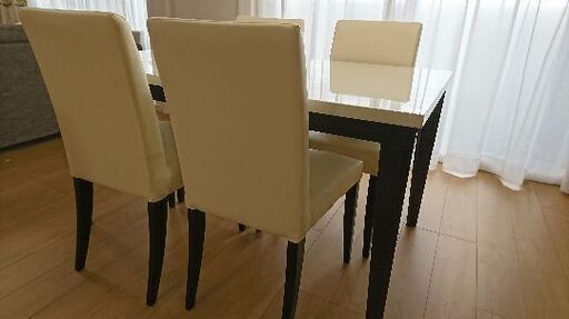 in the room 鏡面ホワイト ダイニングテーブル イス セット