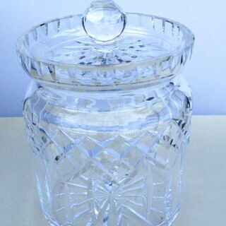 アメリカンブランド　Waterford Crystal社　クリスタルガラスクッキージャー