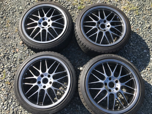 ★weds 18インチ アルミホイール 前後サイズ違い スタッドレス付 VRX★