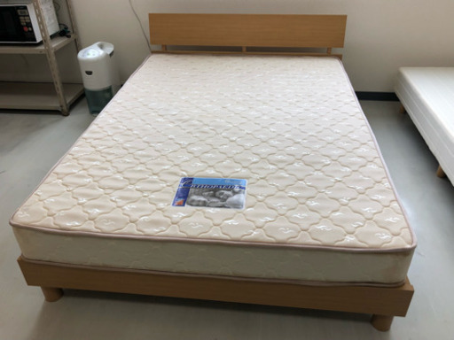 【リサイクルサービス八光　田上店　配達・設置OK】ナチュラル　ダブルベット