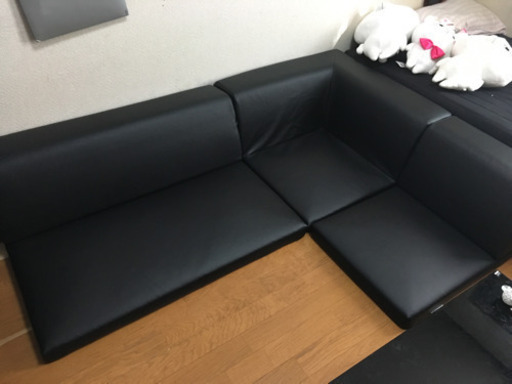 ローソファ フロアソファ 黒