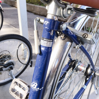 27インチ 自転車 カゴ付き ネイビー ギア付き