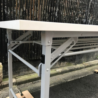 折りたたみ会議机 ホワイト100-FD007W #テーブル の画像