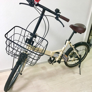 【美品】折りたたみも可能！6段階変速付き自転車