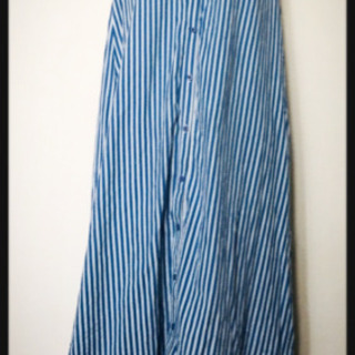 ご購入者様決定【merlot】ストライプロングワンピース シャツ ブラウス 爽やかの画像