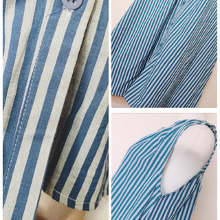 ご購入者様決定【merlot】ストライプロングワンピース シャツ ブラウス 爽やかの画像