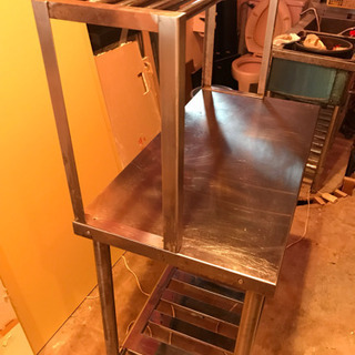 店舗用 ステンレス作業台と棚、すのこ