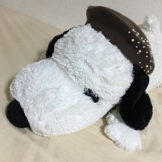 ブラウン 茶色 ベレー帽 パール ビーズの画像