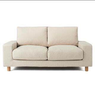 【値下げ】無印良品　2.5シーター　ソファ 最終値下げ】無印良品 ソファ 2.5シーター ダウンフェザー ヘッドレスト付