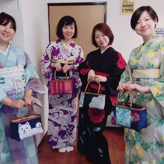 一閑張り竹籠バックワークショップの画像