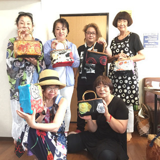一閑張り竹籠バックワークショップの画像