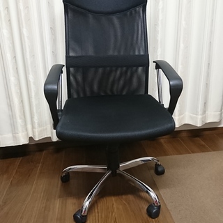 デスクチェア, ニトリ, 肘掛付, 黒