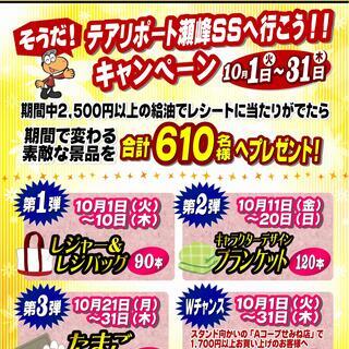 ﾃｱﾘﾎﾟｰﾄ瀬峰１０周年記念豪華景品が当たるキャンペーン