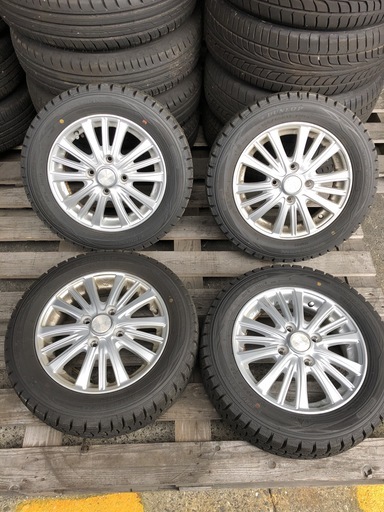 スタッドレス タイヤ アルミホイール セット 155/65R13 73Q WM01 4本 ダンロップ