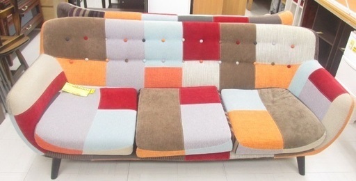 フランフラン Francfranc NAVIA SOFA パッチワークソファ 3人掛け NB639