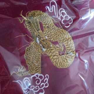 【新品未使用】エンジ敷毛せん　龍虎120×90の画像